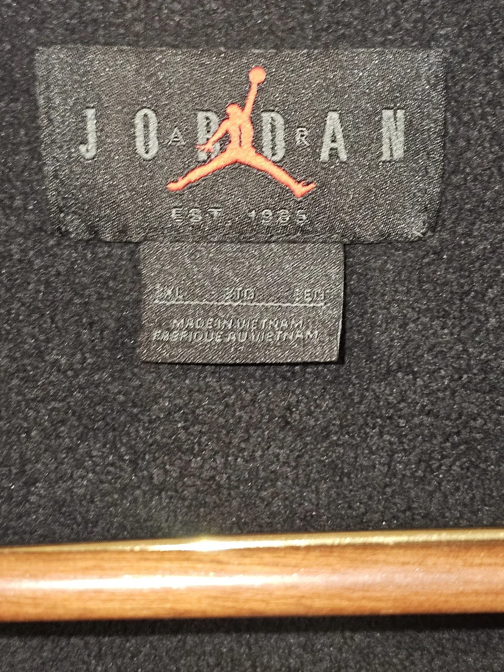 Jordan Half Zip Fleece Pullover Hoodie Men's 3XL Black Mock Neck Logo Pockets